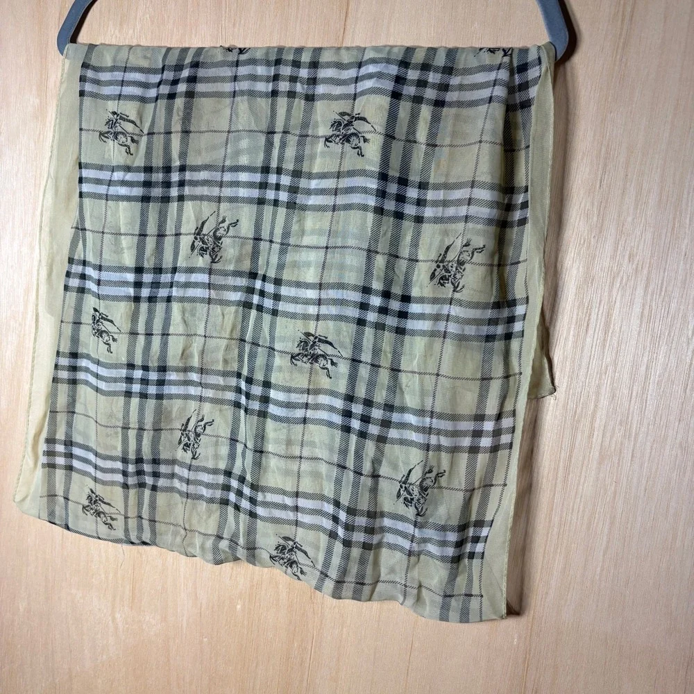 Burberry London Scarf Nova Check Prorsum Knight Sheer Tan Plaid